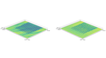 Simulations of a large wind farm in different atmospheric boundary layer heights 